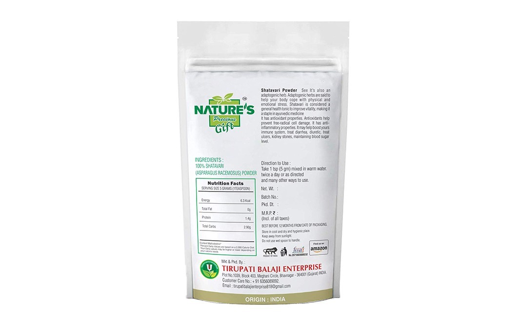 Nature's Gift Shatavari Powder    Pack  1 kilogram